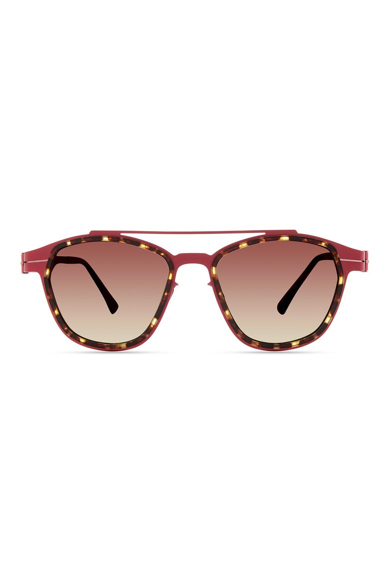 Browline Sunglasses, Main, color, TORTOISE BURGUNDY