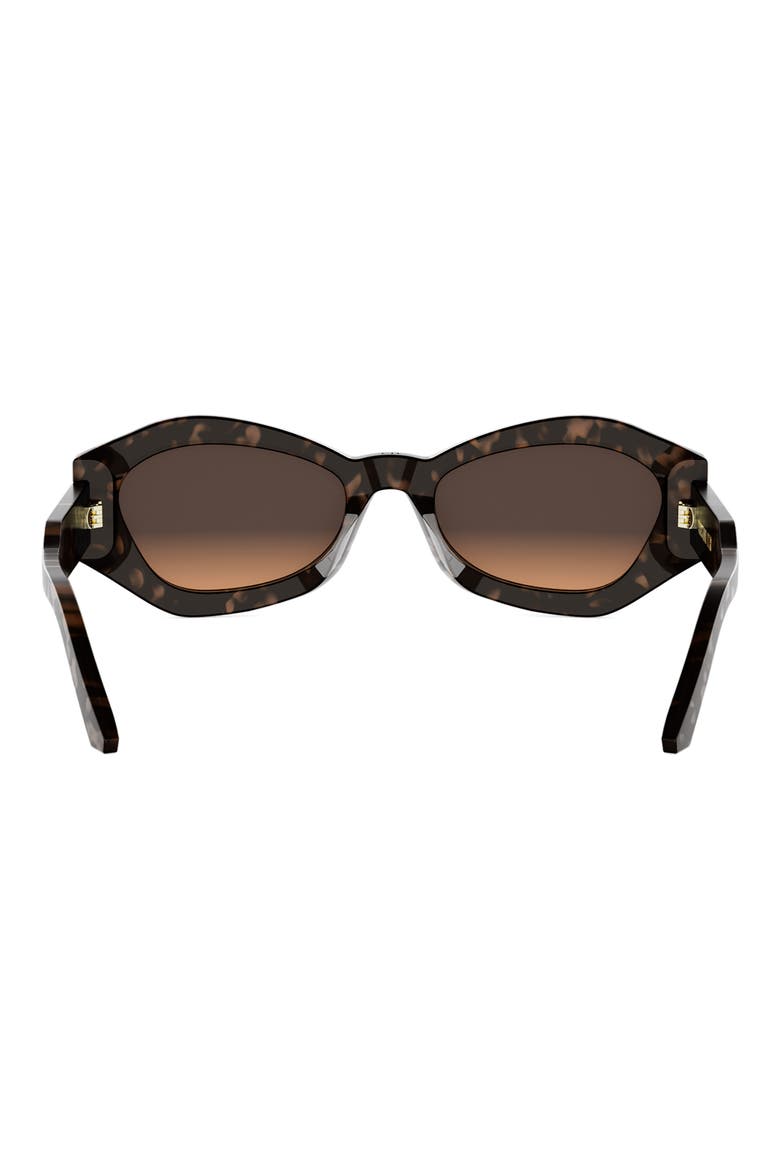 'DiorSignature B1U 55mm Butterfly Sunglasses, Alternate, color, HAVANA / GRADIENT BROWN