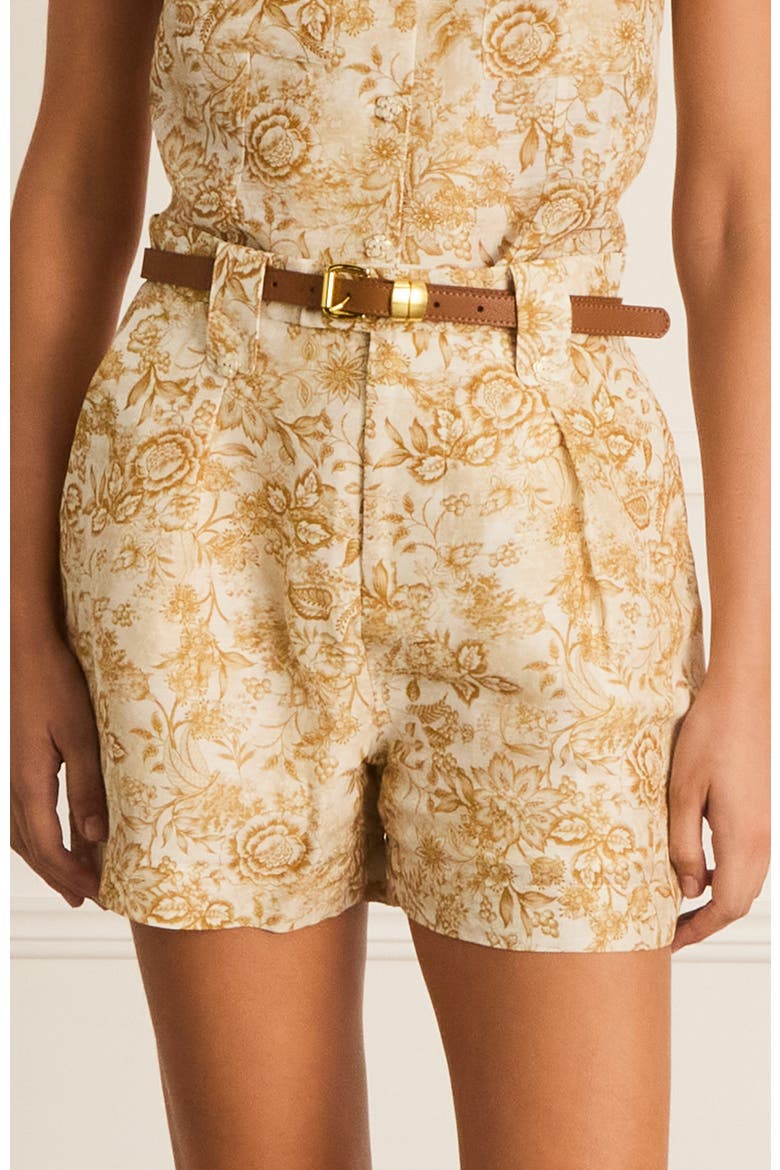 High Waist Kelly Shorts, Alternate, color, Gold