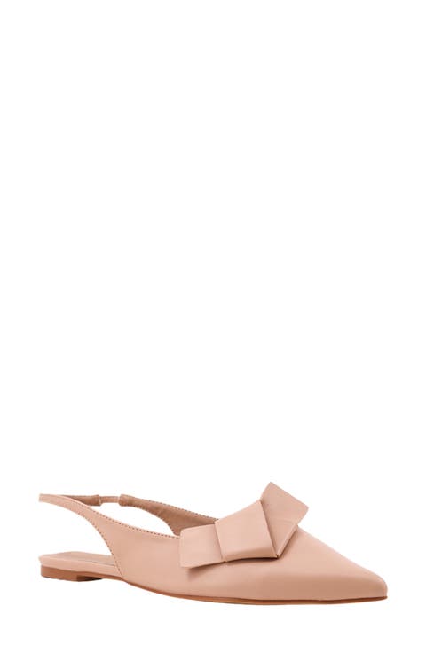 Audrey Pointed Toe Slingback Flat (Women)
