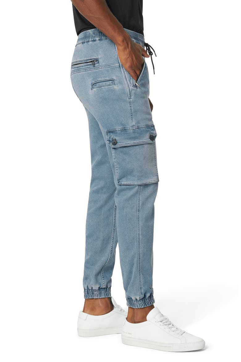 Slim Fit Drop Yoke Cargo Jogger Jeans, Alternate, color, LIGHT INDIGO