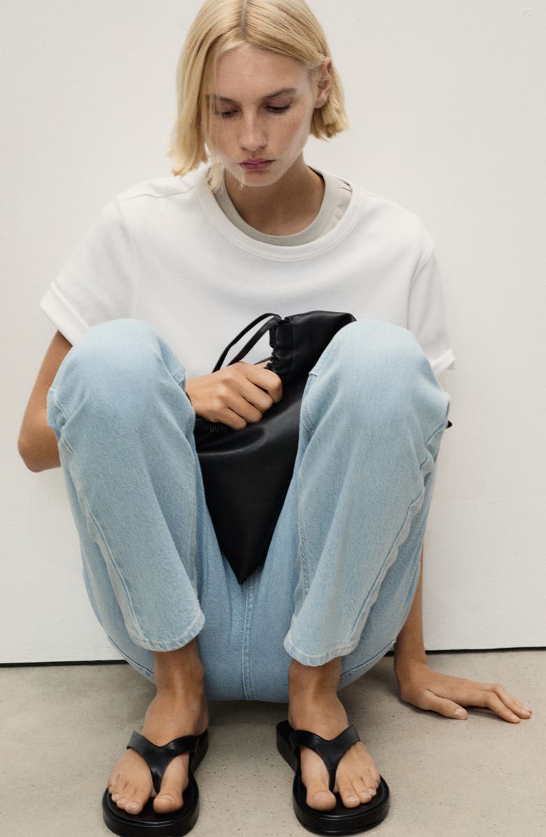 MANGO Comfort High Waist Straight Leg Jeans, Alternate, color, Light Blue