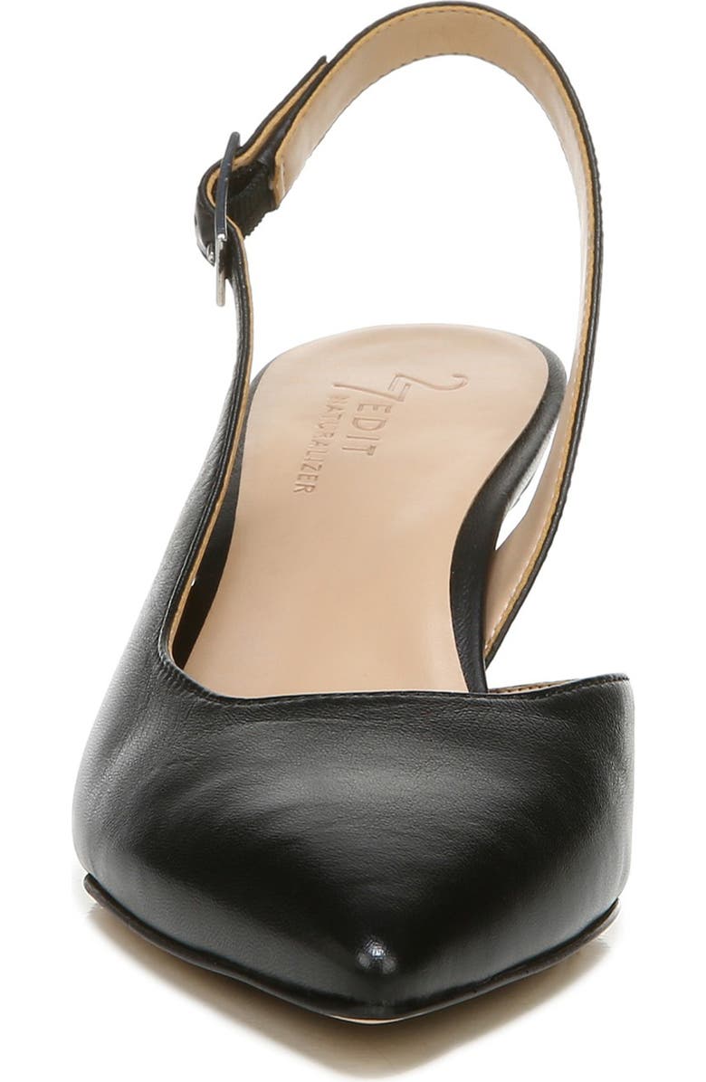27 EDIT Naturalizer Felicia Slingback Pointed Toe Pump, Alternate, color, Black Leather