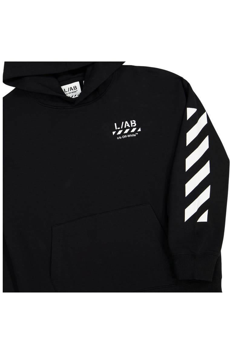 Kids' Diag Graphic Hoodie, Alternate, color, BLACK