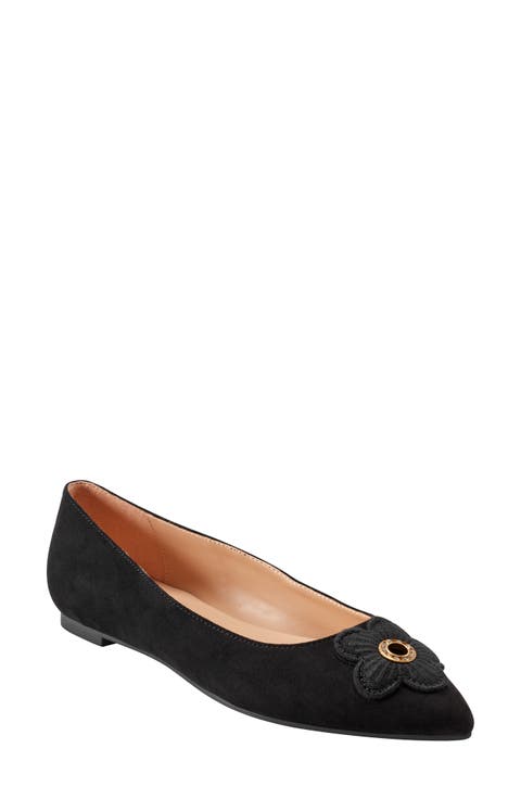 Starry Pointed Toe Flat (Women)