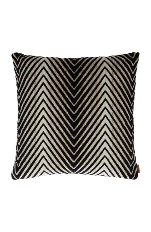 Missoni Home Ziggy 40x40 Cm Viscose Blend Zigzag Cushion In Black