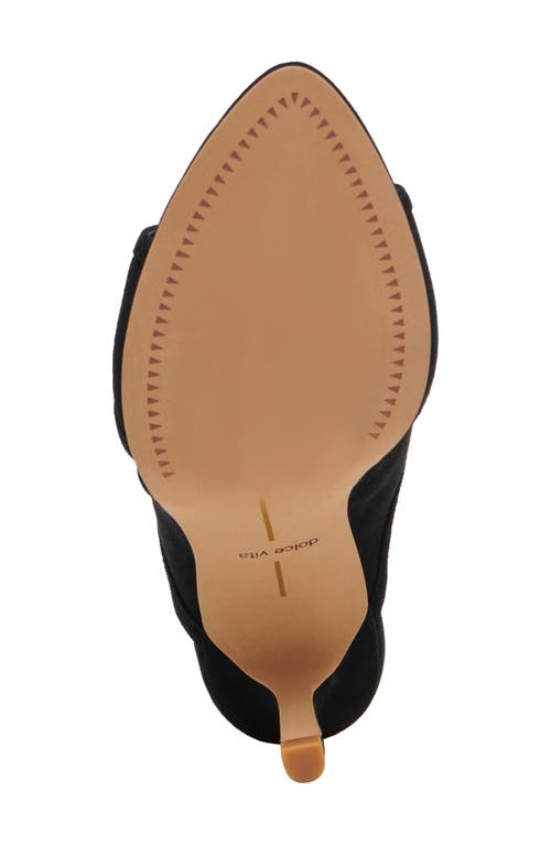 Dolce Vita Mandel Double Strap Sandal In Onyx Suede