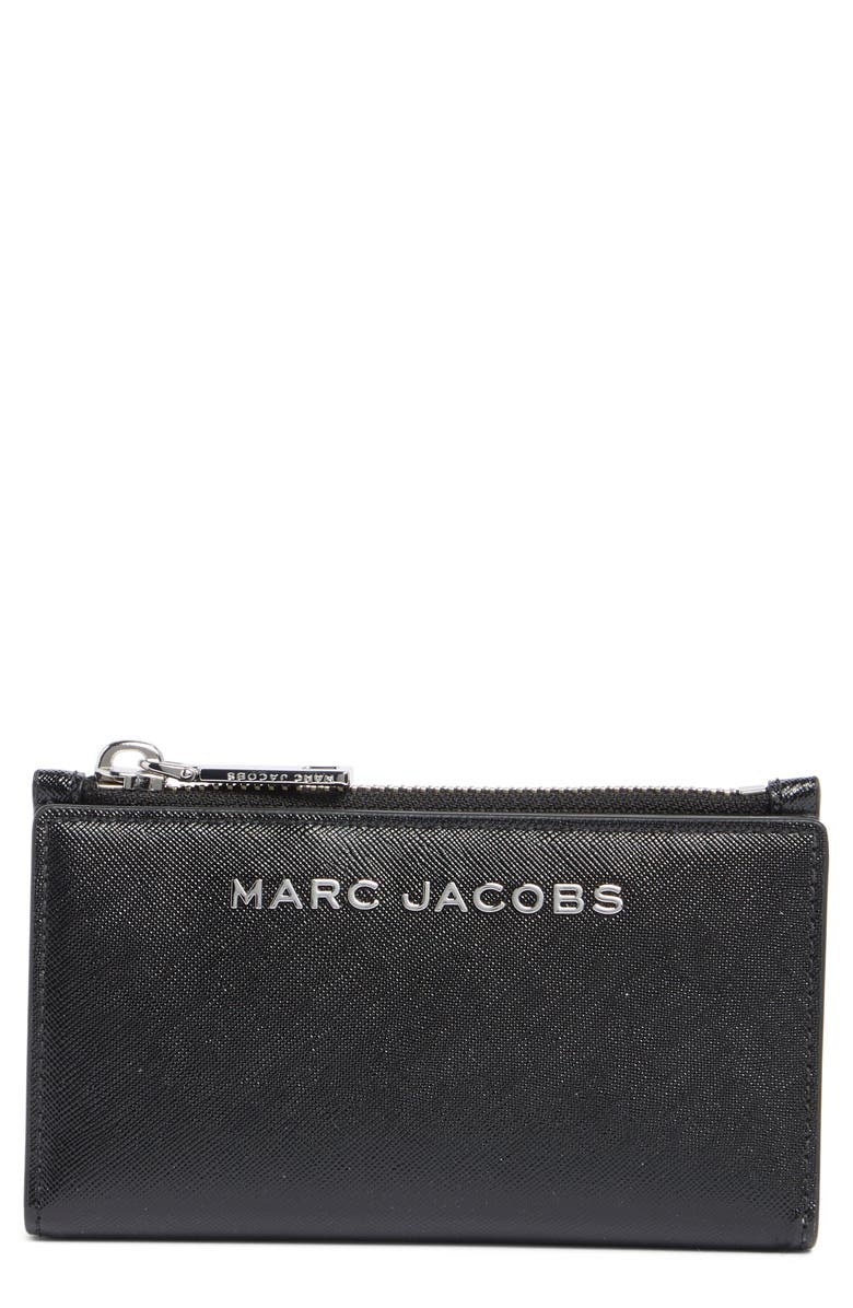Marc Jacobs Trademarc Medium Flat Wallet, Main, color, Black