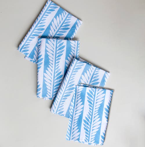 Supra Endura Blue Modern Vines Organic Napkins - Set of 4 in Multi  product