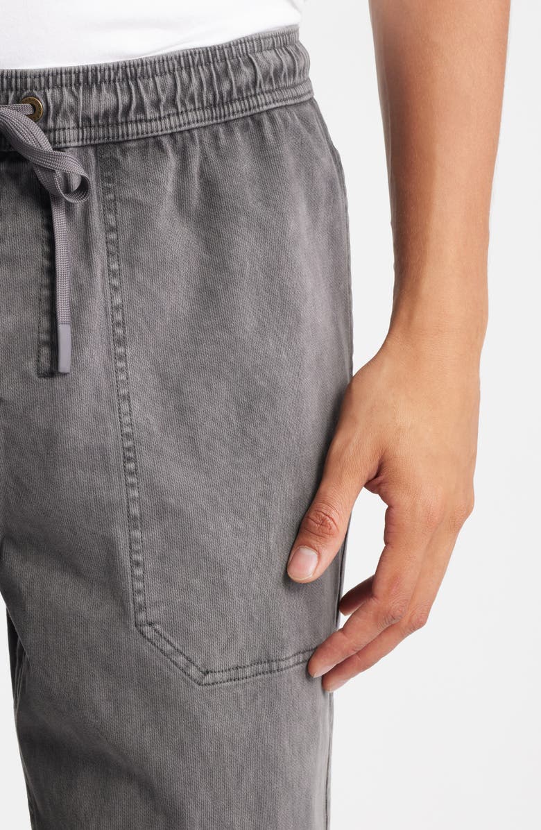 Roark Made to Fade Stretch Cotton Drawstring Pants, Alternate, color, Washed Smoke