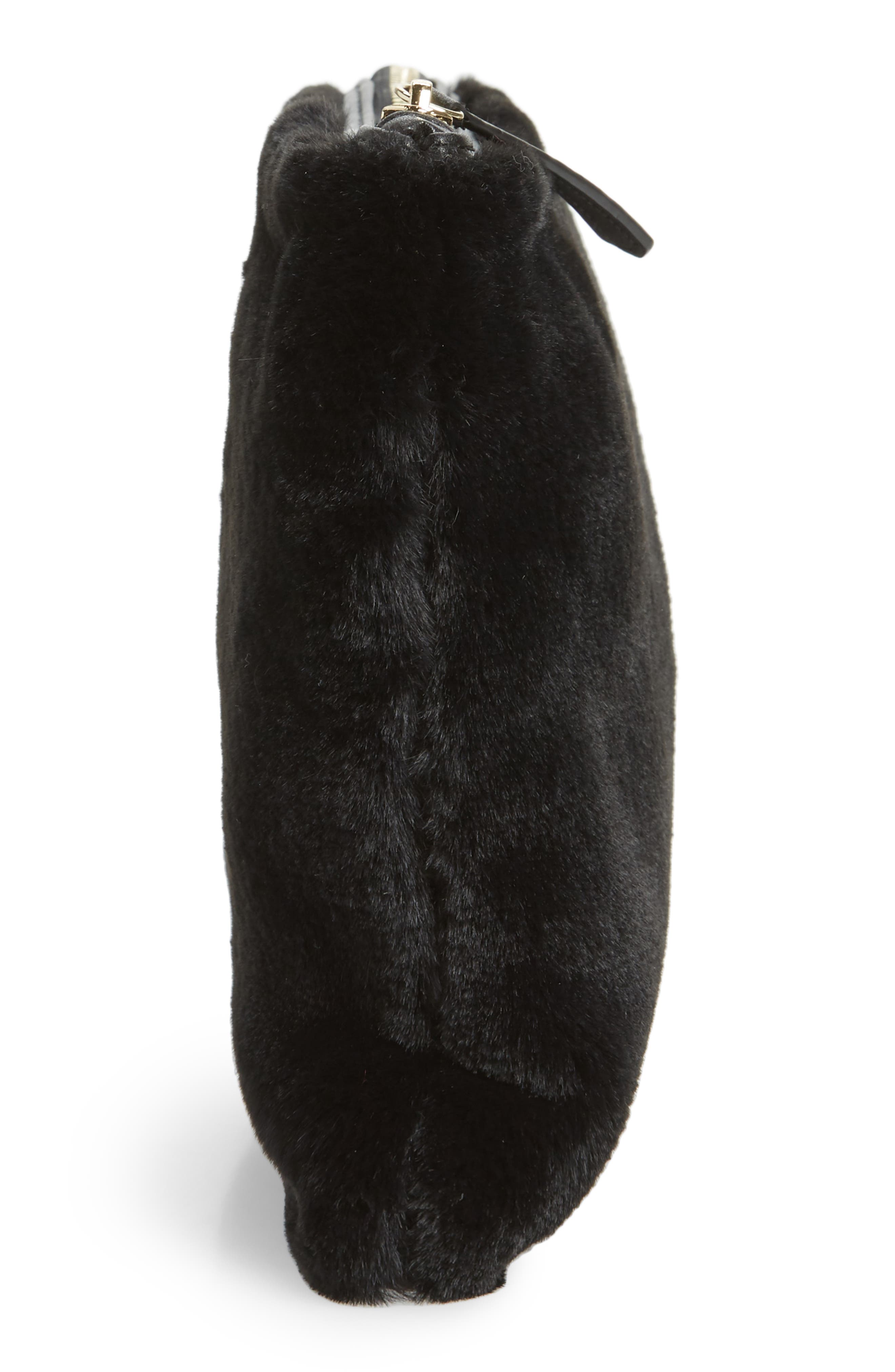 Jules Kae Jen Faux Fur Pouch, Alternate, color, 