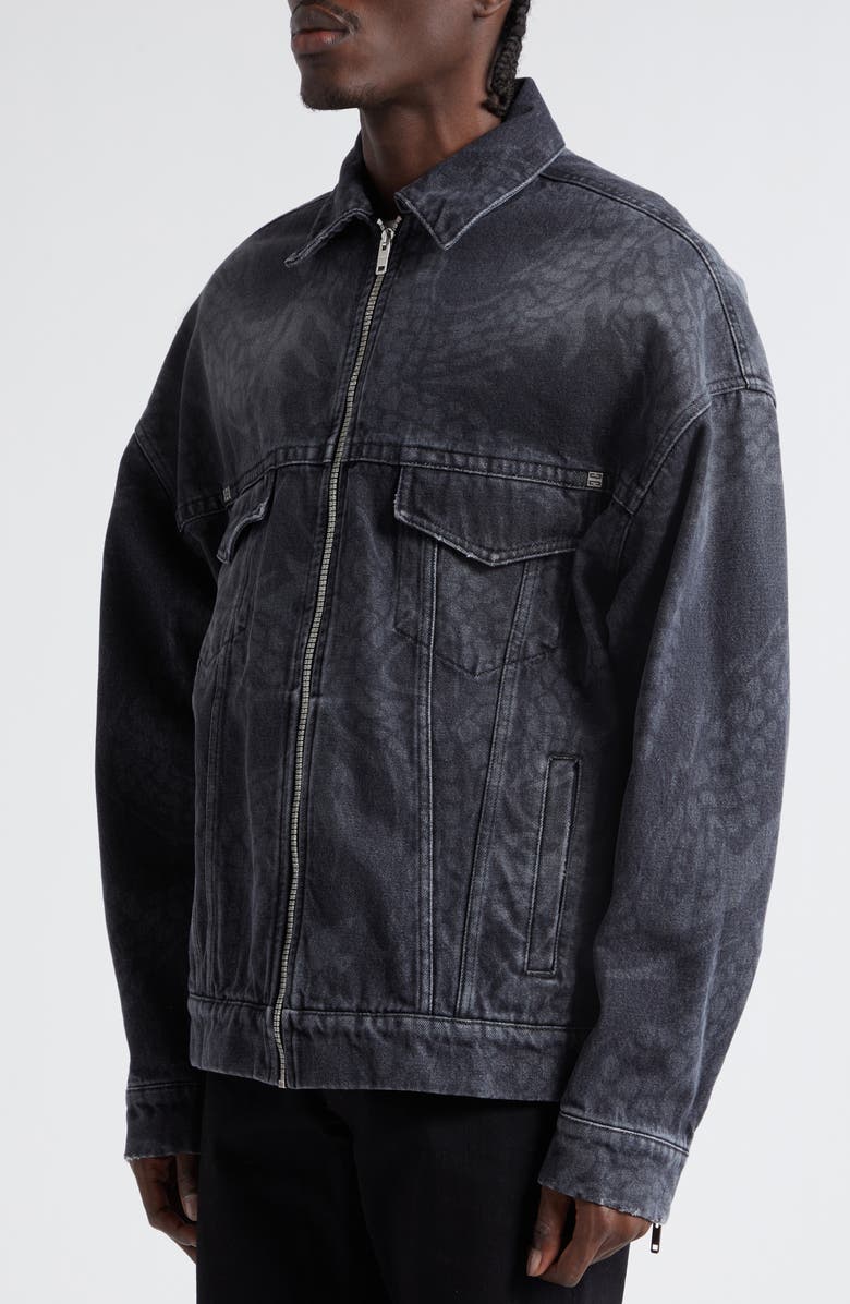 Givenchy Year of the Dragon Oversize Denim Jacket, Alternate, color,