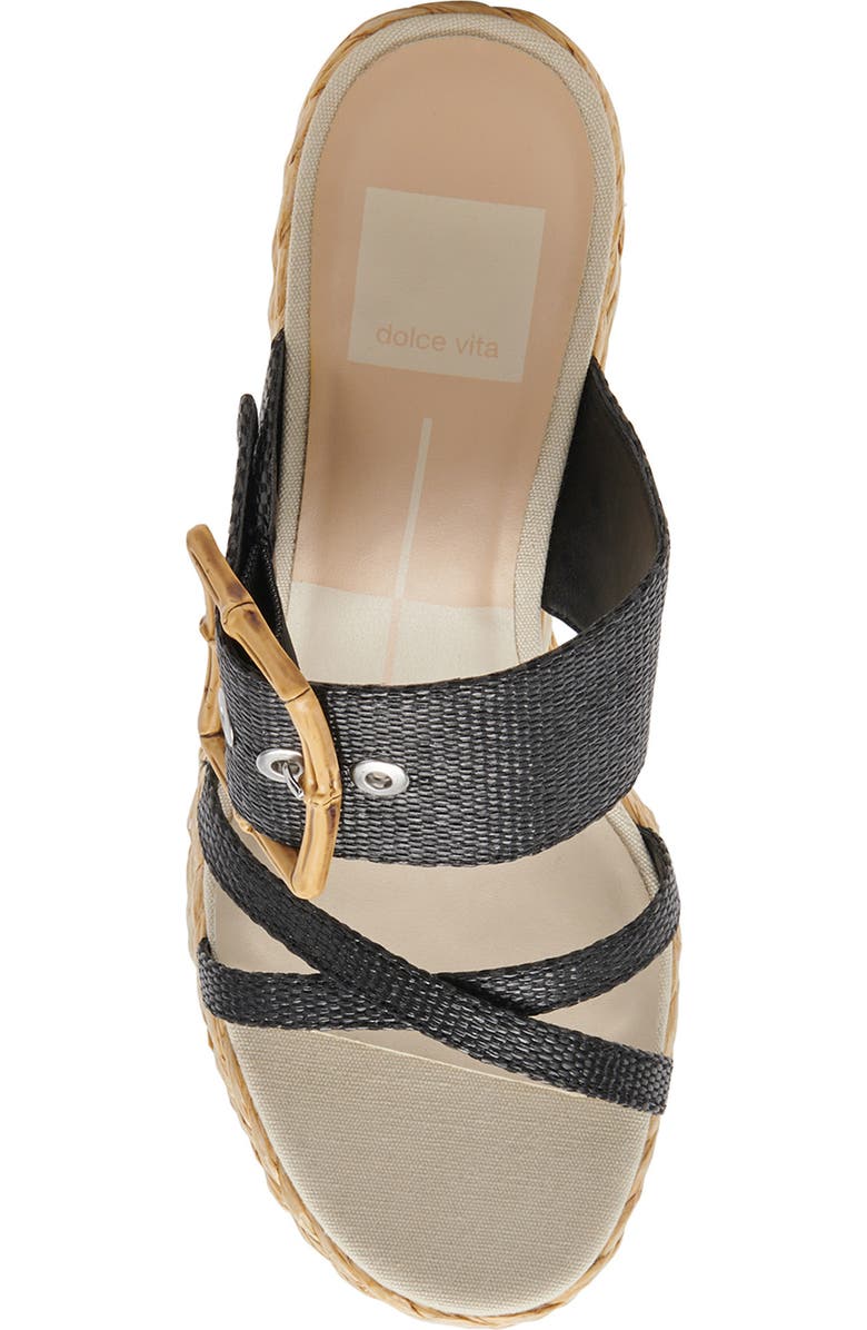 Dolce Vita Edwina Raffia Platform Slide Sandal, Alternate, color,