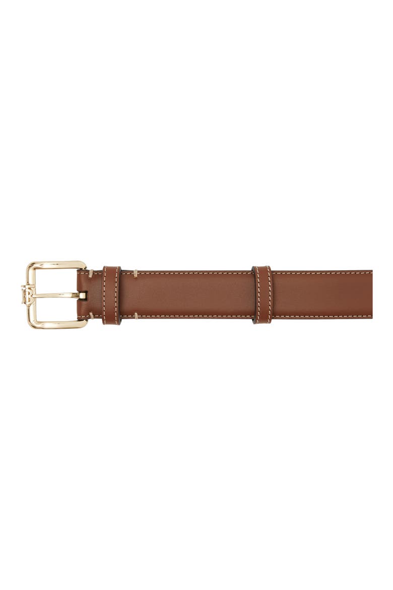 Topstitch Leather Belt, Alternate, color, TAN/LIGHT GOLD