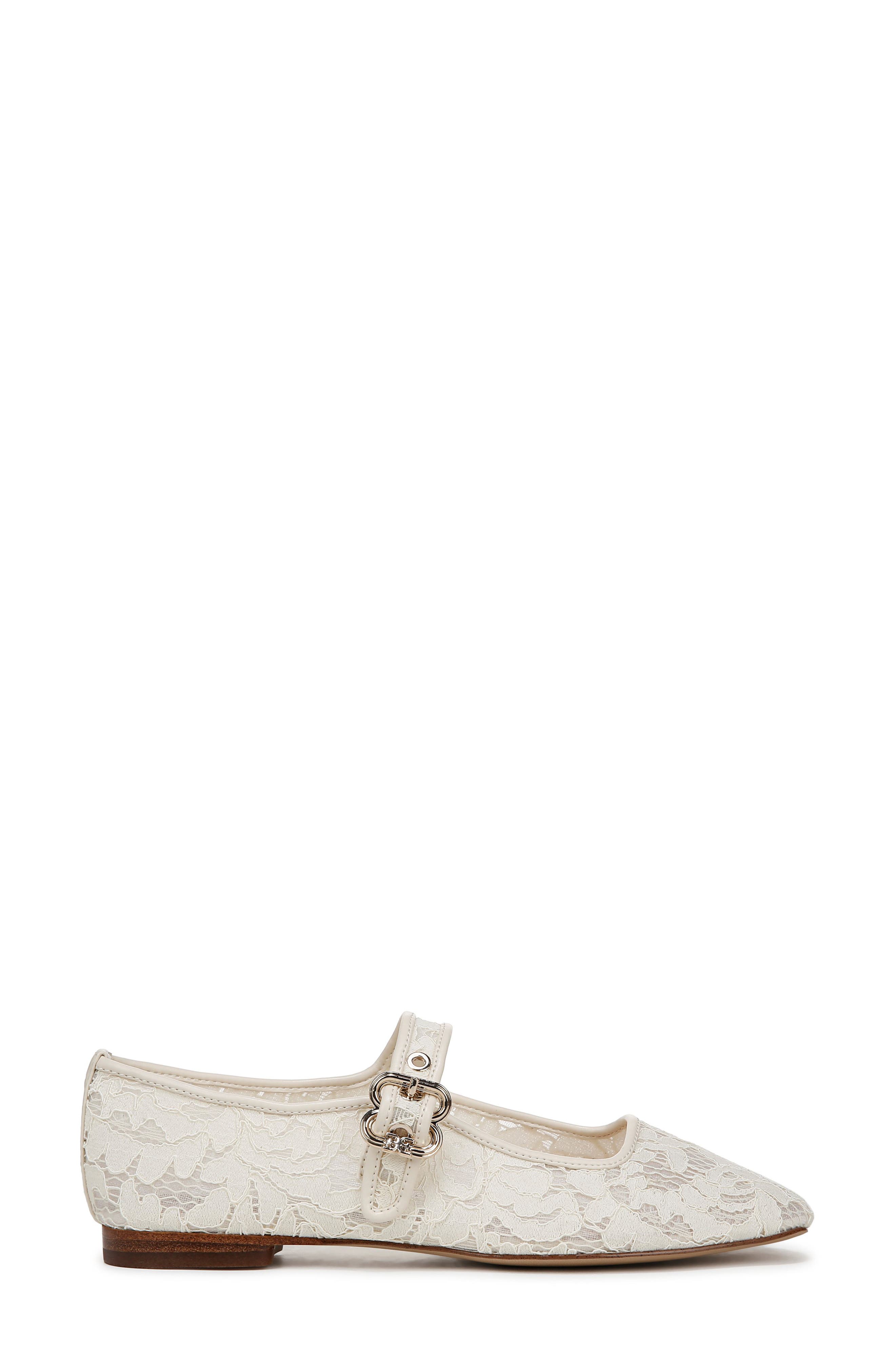 Sam Edelman Michaela Mesh Mary Jane Flat, Alternate, color, Ivory