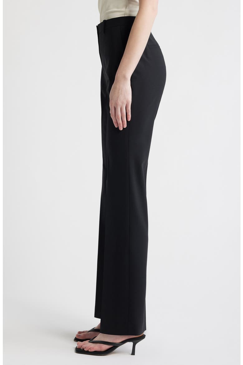 Stretch Wool Trousers, Alternate, color, BLACK