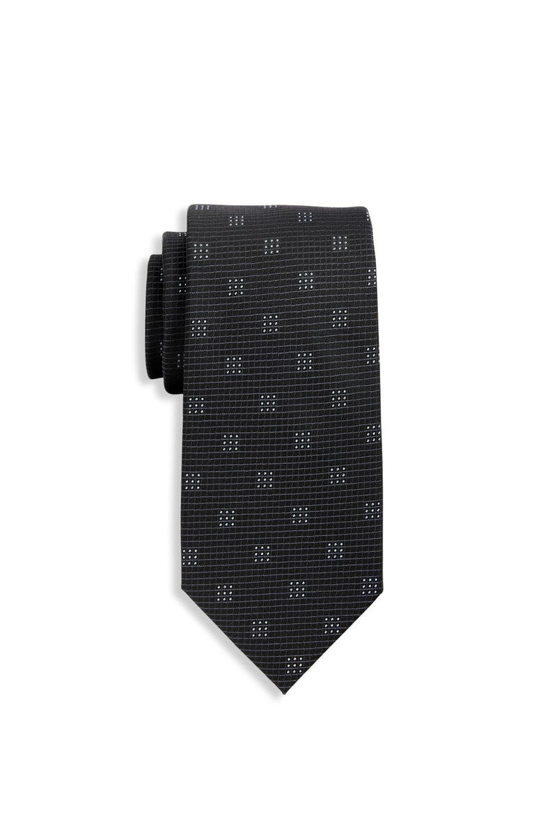 Michael Kors Big & Tall Palais Neat Tie, Main, color, Black