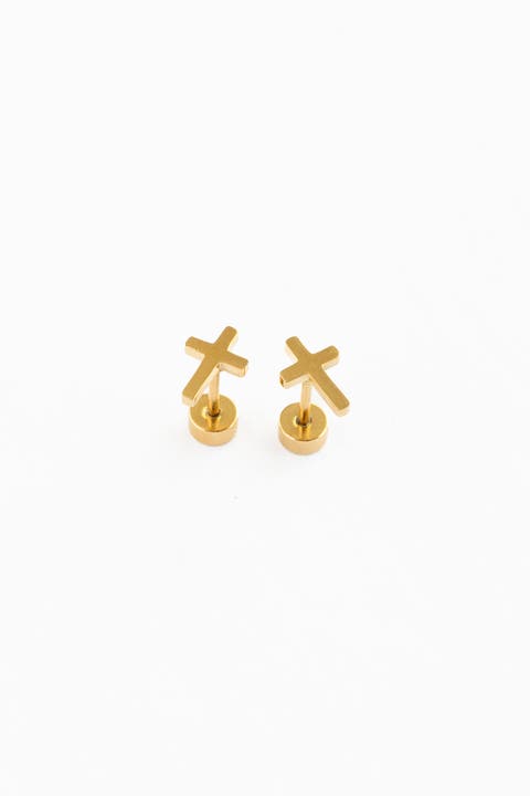 Cross Stud Earrings