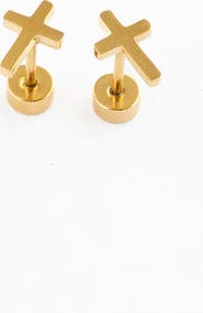 Pip Pop Cross Stud Earrings