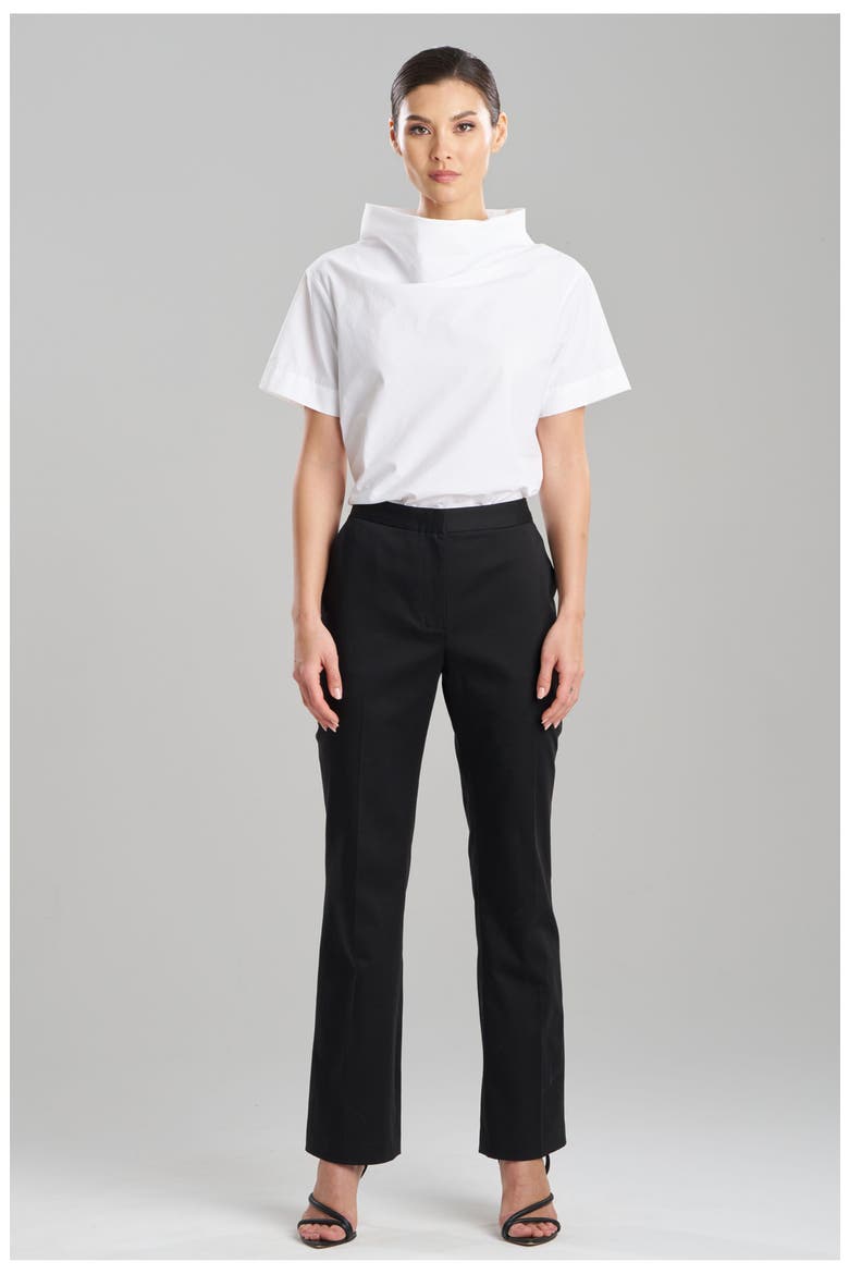 COTTON CHINO Front Zip Pant, Main, color, BLACK