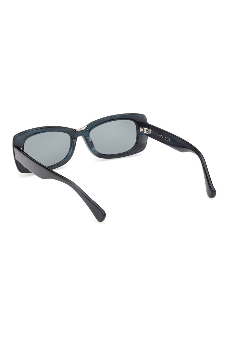 53mm Rectangular Sunglasses, Alternate, color, STRIPED GUNMETAL / MINT