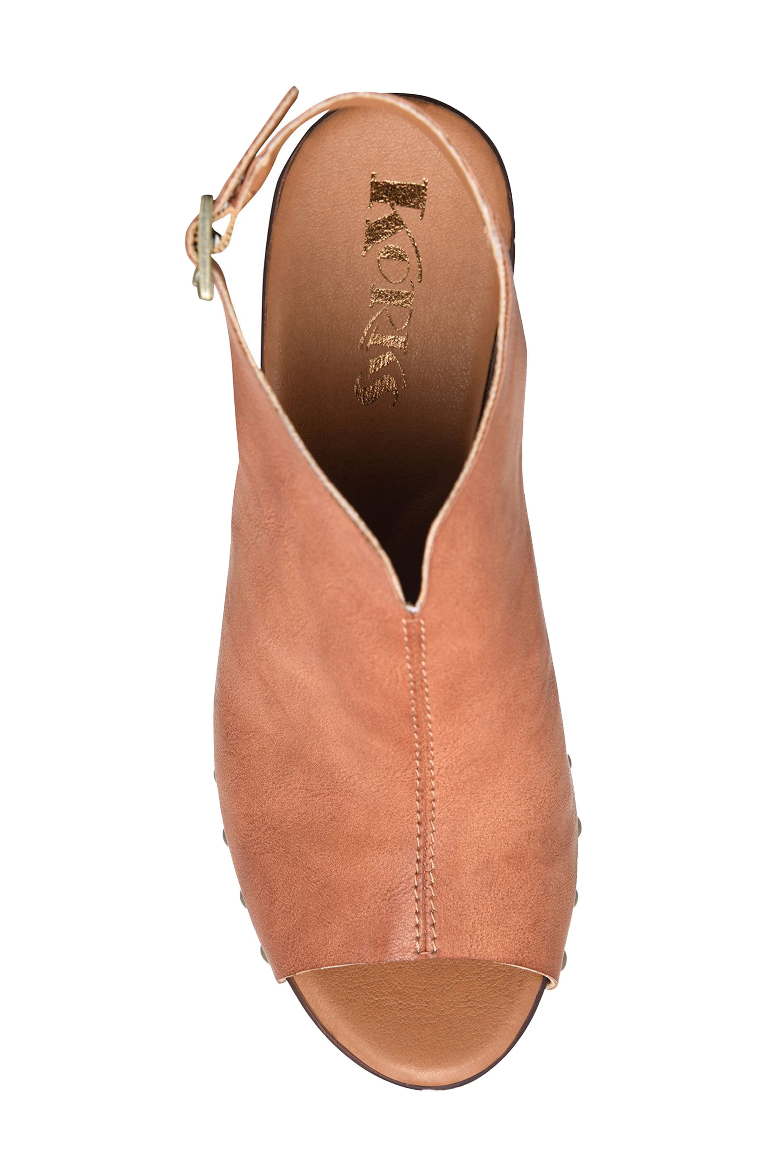 KORKS Arden Open Toe Heeled Sandal, Alternate, color, Tan