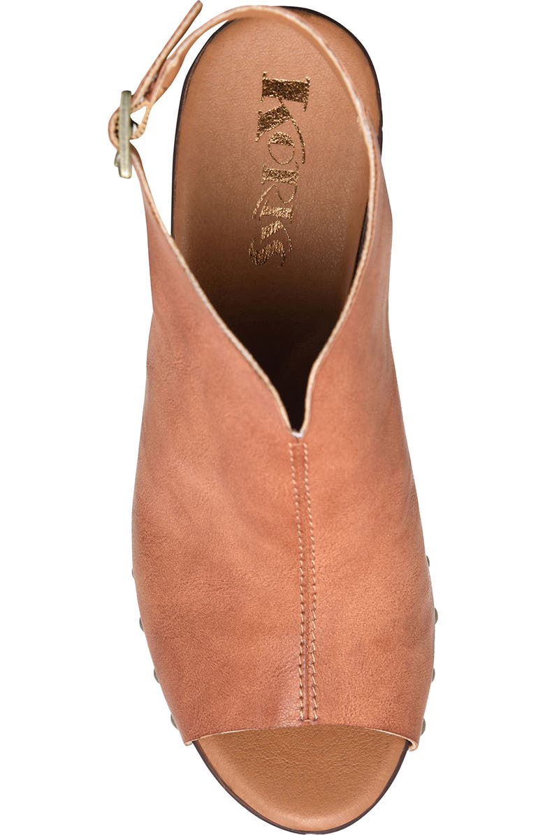 KORKS Arden Open Toe Heeled Sandal, Alternate, color, Tan