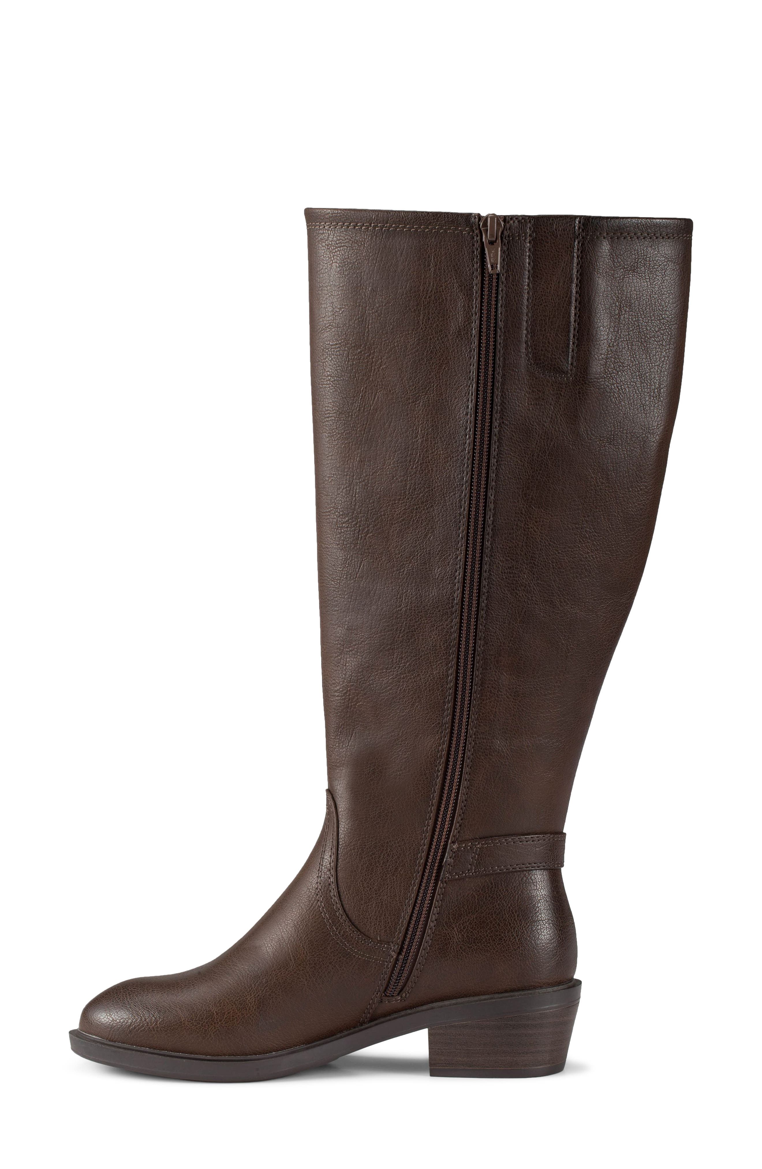 Nena Riding Boot - Wide Calf, Alternate, color, DARK BROWN