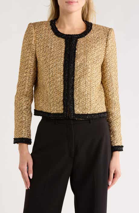 Alice + Olivia Landon Cropped Boxy Jacket