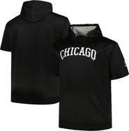 PROFILE Men's Profile Black Chicago White Sox Big & Tall Contrast Short Sleeve Pullover Hoodie