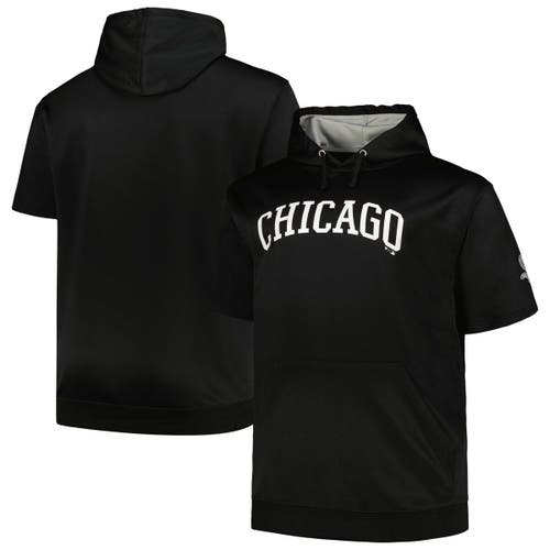 Profile Black Chicago White Sox Big & Tall Contrast Short Sleeve Pullover Hoodie