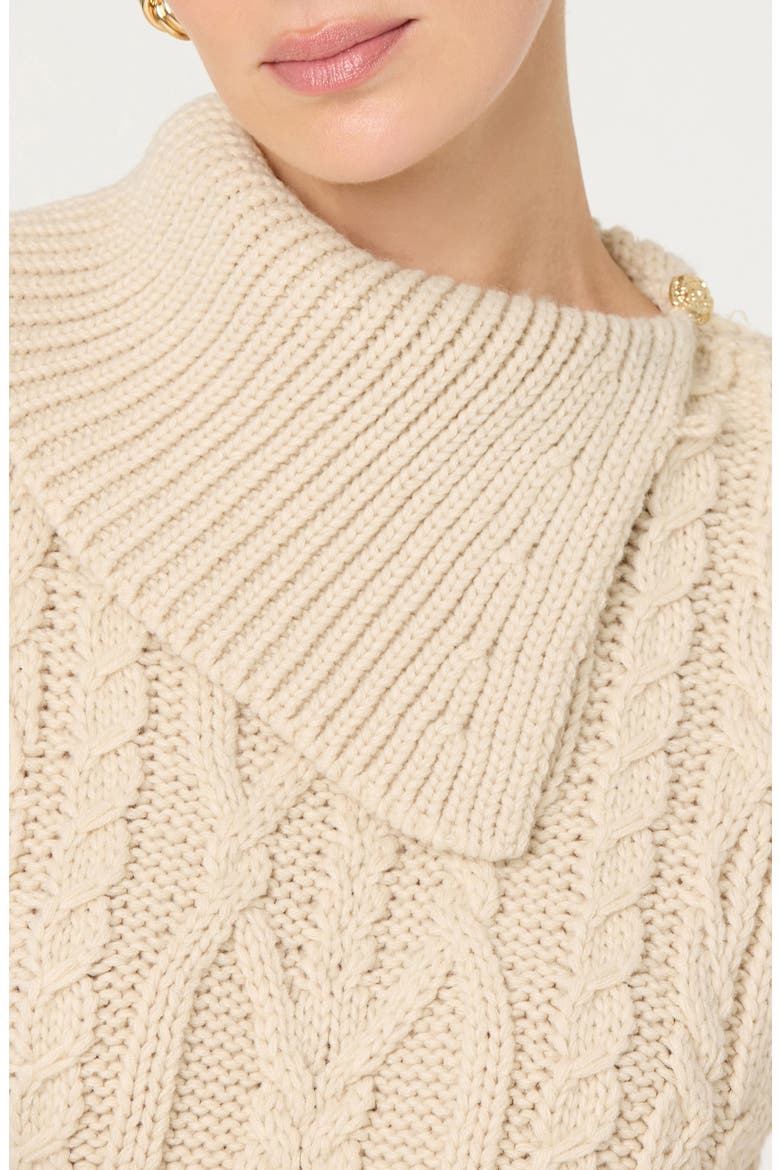 Kristin Cable Stitch Sleeveless Sweater, Alternate, color, CREAM