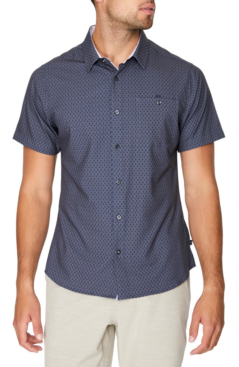 7 Diamonds Flawless Short Sleeve Button-Up Shirt, Main, color, 