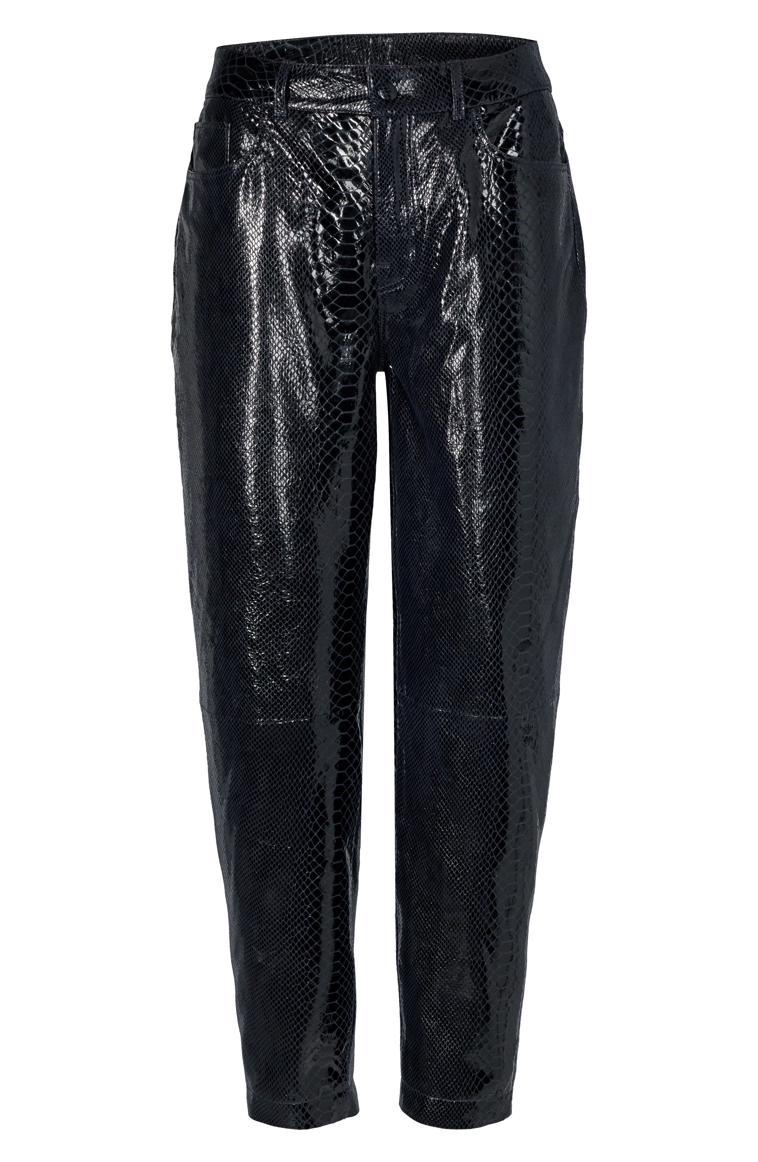 REMAIN Birger Christensen Elsa Snake Embossed Leather Pants (Women ...