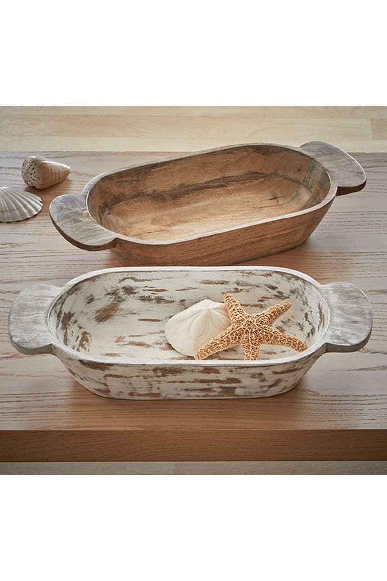 Watermill Natural Wood Dough Bowl - Decorative Kitchen Bowl, Alternate, color, Beige