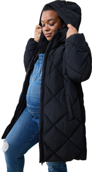 Ingrid & Isabel Grow With You Maternity Hooded Long Parka Jacket