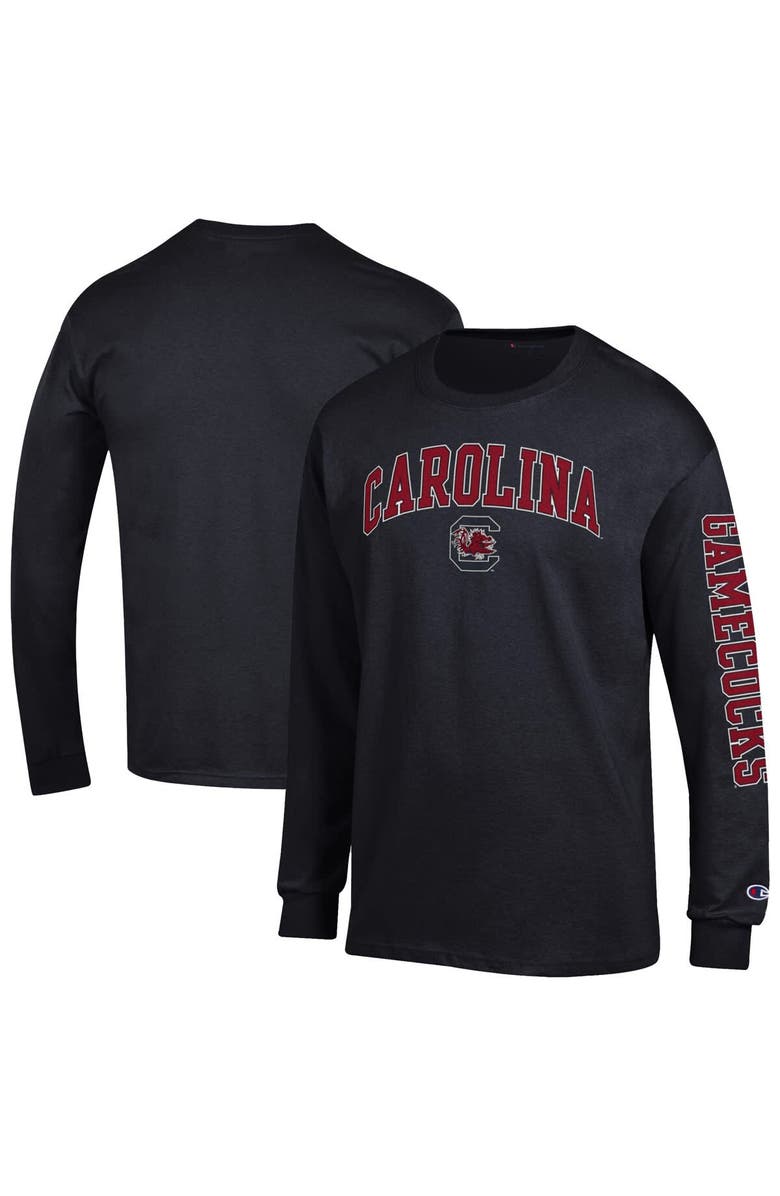 Champion Men's Champion Black South Carolina Gamecocks Arch Over Logo 2-Hit Long Sleeve T-Shirt, Alternate, color, Black