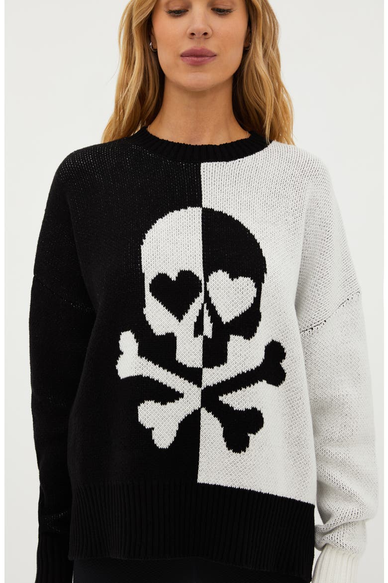 Callie Cotton Blend Sweater, Alternate, color, DARK SIDE
