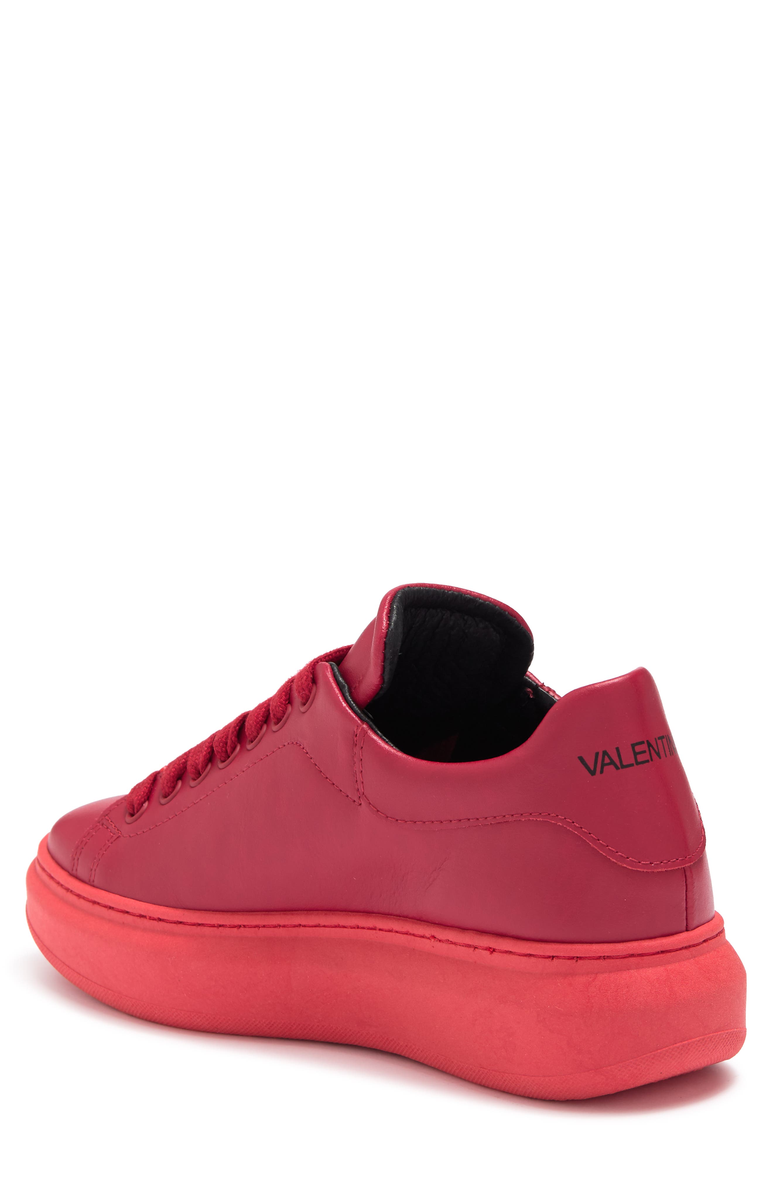 Fresia Leather Fashion Sneaker, Alternate, color, RED