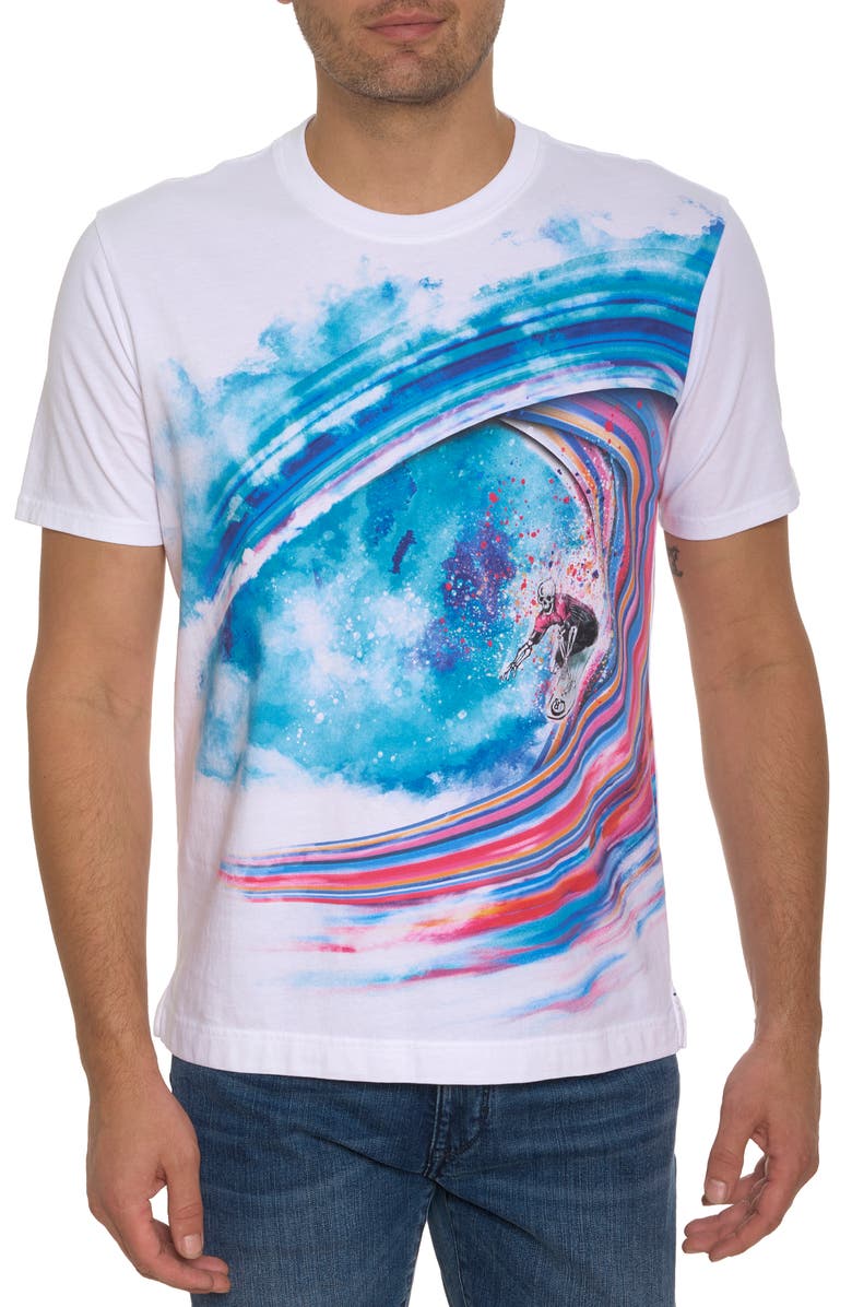Robert Graham Pipeline Cotton Graphic T-Shirt, Main, color,