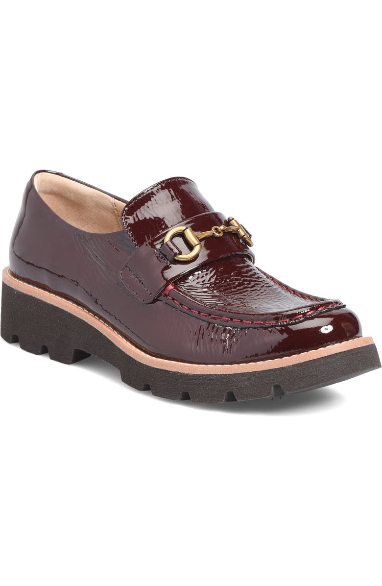 Söfft Prewitt Horsebit Loafer, Main, color, Burgundy