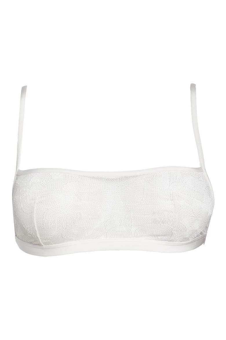 Groovy Bandeau Tulle Bralette, Alternate, color, ECRU