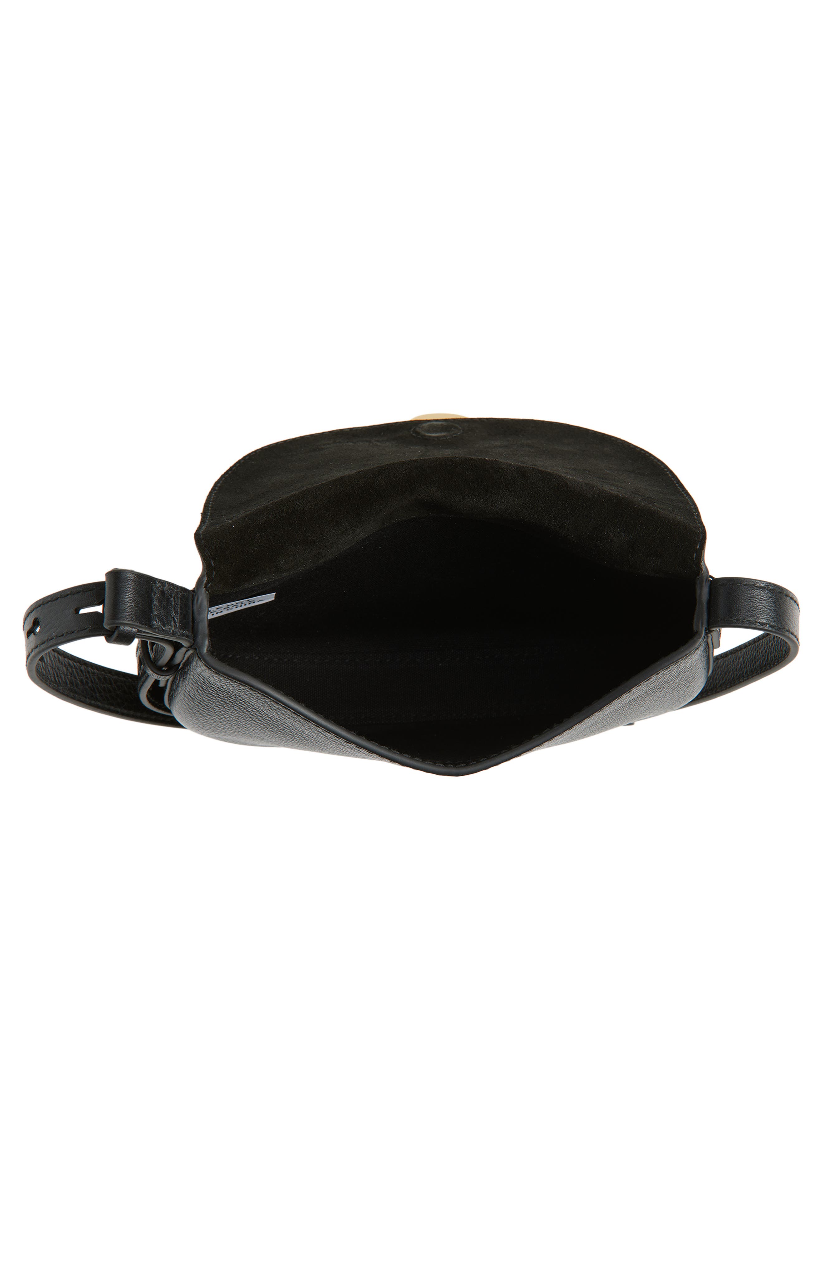 The Dakota Saddle Crossbody Bag, Alternate, color, TRUE BLACK
