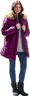 Roaman's Plus Size Classic Length Puffer Coat