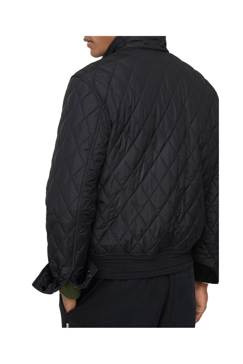 Quilted Nylon Jacket, Alternate, color, Black