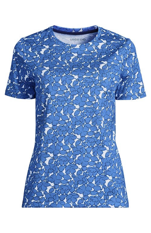 Lands' End Relaxed Supima Cotton Crew Neck T-shirt In Blue