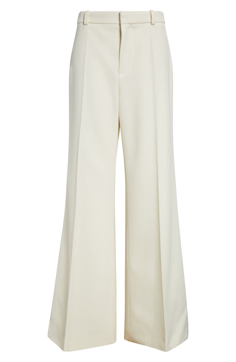 Chloé Wool Grain de Poudre Flare Leg Pants, Alternate, color, 