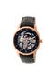 Ryder Skeleton Leather-Band Watch