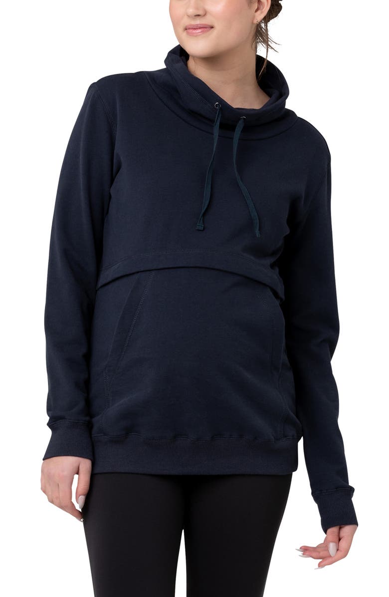 Ripe Maternity Joey Nursing Jumper, Main, color, Navy