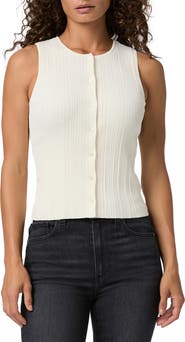 PAIGE Leira Button Front Sweater Tank